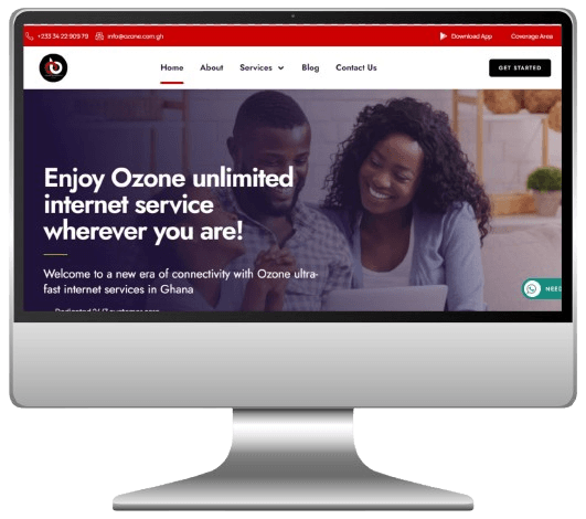 Ozone Broadband Website Redesign